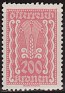 Austria 1922 Símbolos 200 K Rojo Scott 273